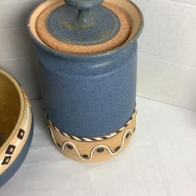 K - 128 Three Pieces Of Pottery Created / Signed by the Craftsman Schlag