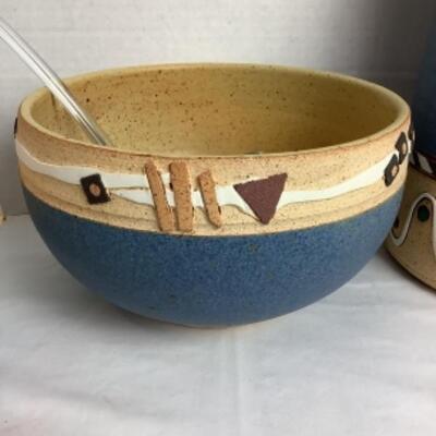 K - 128 Three Pieces Of Pottery Created / Signed by the Craftsman Schlag
