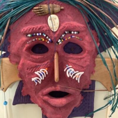 K - 137 Artisan Crafted Tribal Mask 