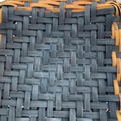 K - 142  Pair of Signed / Matching Hand Crafted Woven Baskets