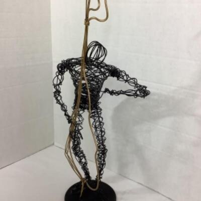 N - 154  Signed by Thomas, Abstract Statue Upright Base 