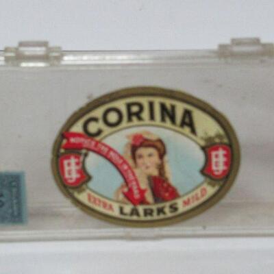 Small Advertising Items: 2 Prince Albert Tins, Corona Pastic Box, Tin Napkin Holder WI Dells Milk Products