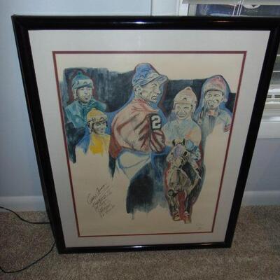 Willie Shoemaker Autographed Print