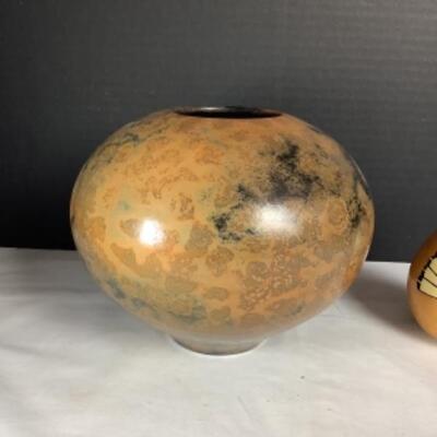N - 158. Two Artisan Signed Pieces 
