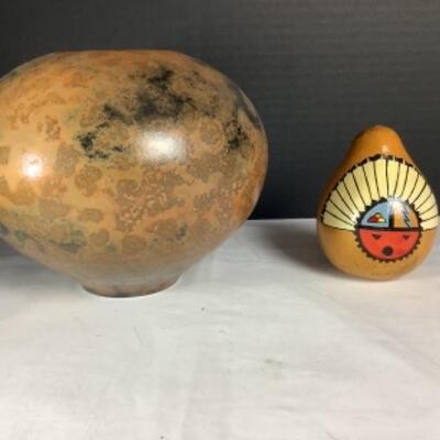 N - 158. Two Artisan Signed Pieces 