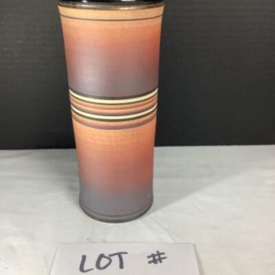 N - 160 Artisan Signed Stoneware Vase  ( Kimos â€˜87 ? ) 