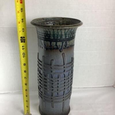 N - 167  Artisan Signed / Crafted Raku Pottery Vase