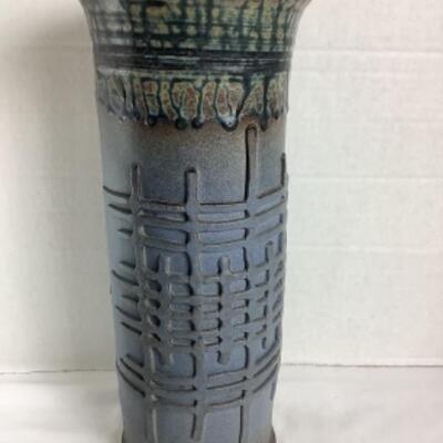 N - 167  Artisan Signed / Crafted Raku Pottery Vase
