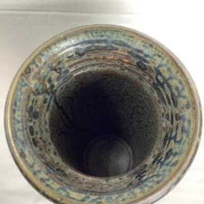 N - 167  Artisan Signed / Crafted Raku Pottery Vase