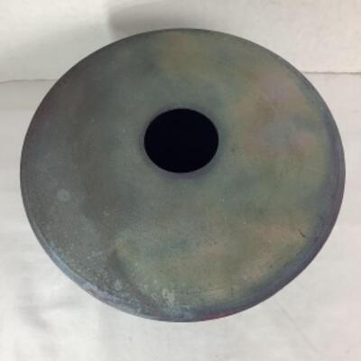 N - 169 Signed / Crafted Raku Pottery Vase 