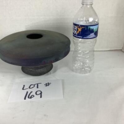 N - 169 Signed / Crafted Raku Pottery Vase 