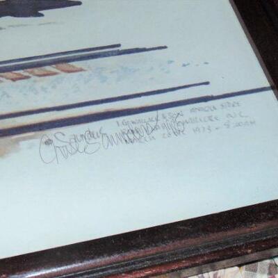 Signed Print of I.G. Wallace Store in Charlotte
