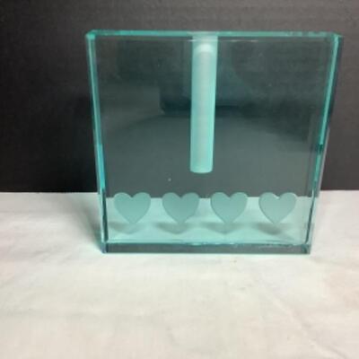 N - 173   Stephen Schlanser - Signed Heart Bud Vase 1999. #01