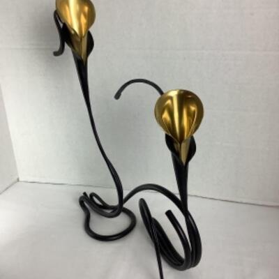 N - 180  Jack Brubaker Calla Lily Sculptures, both Stamped 