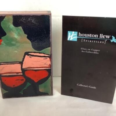 N - 181  Houston Llew Signed Spiritile, Glass on Cooper Collectables 