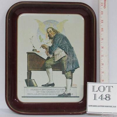 Ben Franklin Tray by Norman Rockwell