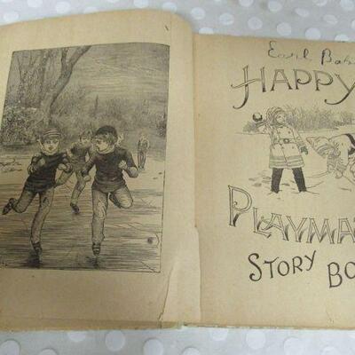 12 Kids Books Antique Through Modern; Antique McLoughlin Bros Playmates Storybook 