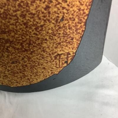 N - 195. Artisan Stamped Pottery Vase 