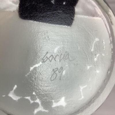 N - 208  Artisan Signed Hand Blown Paper Weight 