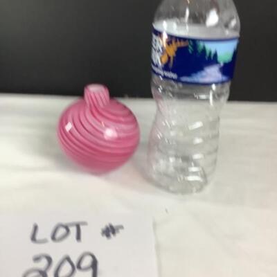 N - 209 Artisan Signed Hand Blown Glass Bud Vase 