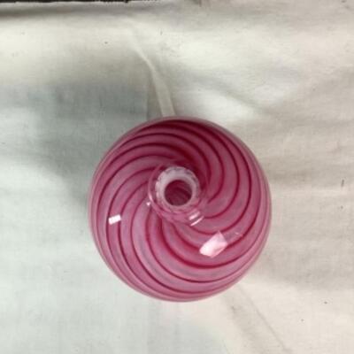 N - 209 Artisan Signed Hand Blown Glass Bud Vase 