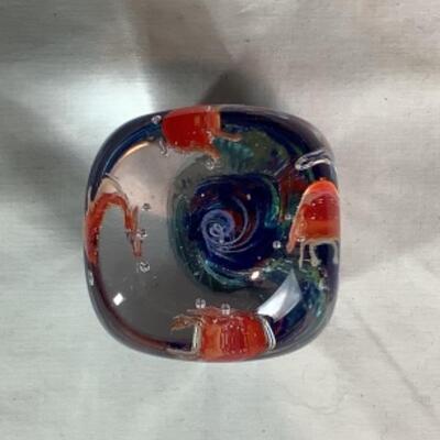 N - 212  Artisan Crafted Hand Blown Glass Paper Weight 