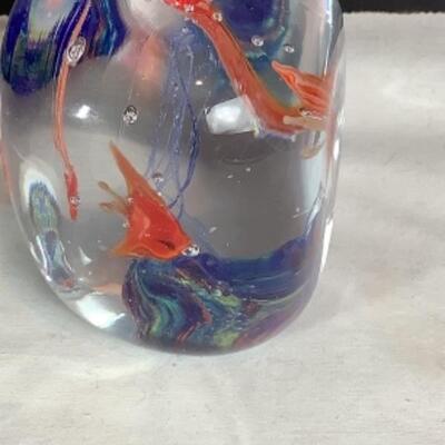 N - 212  Artisan Crafted Hand Blown Glass Paper Weight 