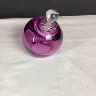 N - 213 Artisan Signed, Mary Ellen Buxton & Kevin Cutch, Open Bottom Perfume Bottle 