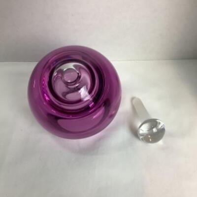 N - 213 Artisan Signed, Mary Ellen Buxton & Kevin Cutch, Open Bottom Perfume Bottle 