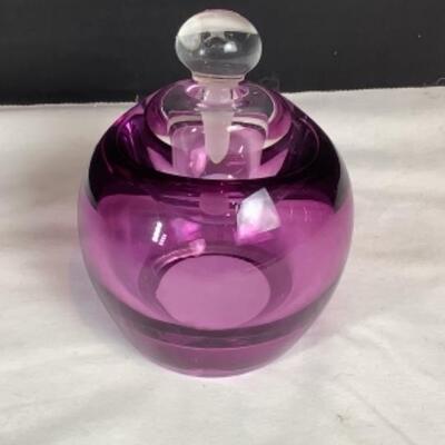 N - 213 Artisan Signed, Mary Ellen Buxton & Kevin Cutch, Open Bottom Perfume Bottle 