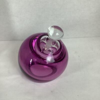 N - 213 Artisan Signed, Mary Ellen Buxton & Kevin Cutch, Open Bottom Perfume Bottle 