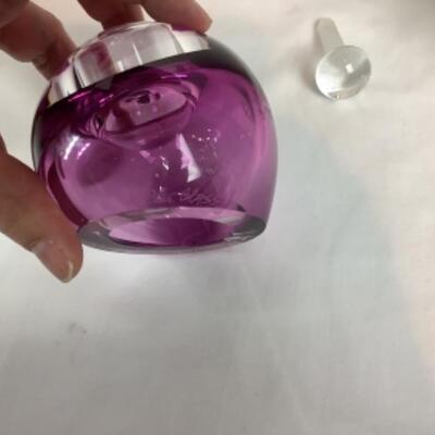 N - 213 Artisan Signed, Mary Ellen Buxton & Kevin Cutch, Open Bottom Perfume Bottle 