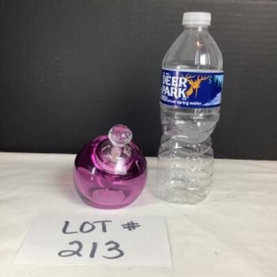 N - 213 Artisan Signed, Mary Ellen Buxton & Kevin Cutch, Open Bottom Perfume Bottle 