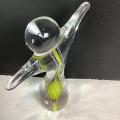 N - 219 FRIEND Hand Blown Glass Figure. From Schmidt Rhea Glass Studio
