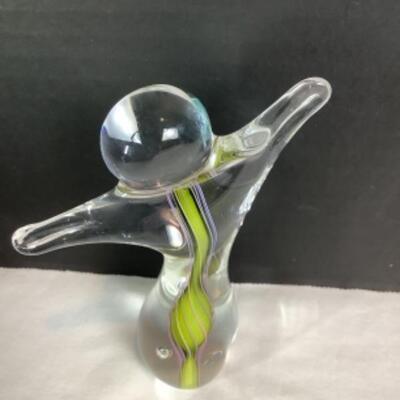 N - 219 FRIEND Hand Blown Glass Figure. From Schmidt Rhea Glass Studio