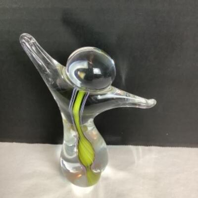 N - 219 FRIEND Hand Blown Glass Figure. From Schmidt Rhea Glass Studio