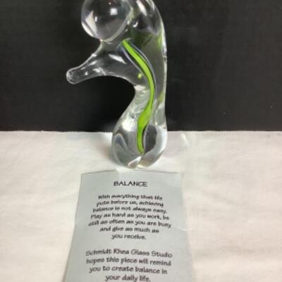 N - 221 BALANCE Hand Blown Glass Figure by Schmidt Rhea Studio 