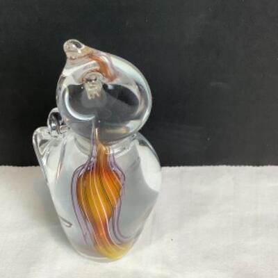N - 222  Hand Blown Cat Figure by Schmidt Rhea Studio 