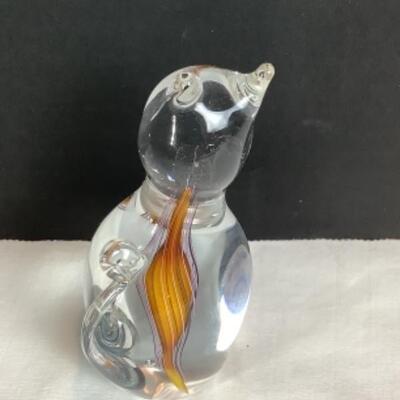 N - 222  Hand Blown Cat Figure by Schmidt Rhea Studio 