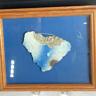N - 229 Large  Framed Piece of the Berlin Wall 