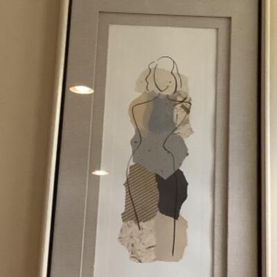 N - 235 Pair of Contemporary Paper Collages by Augustine 