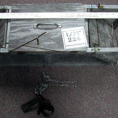 2 Vintage Animal Traps, Large Live Trap, Spring Trap