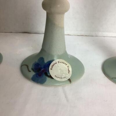 Q273 Follette Pottery Studio Wine Goblets 