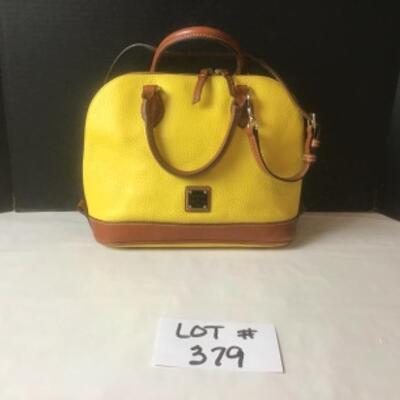 P379 Classic Satchel Yellow Dooney & Bourke Handbag 