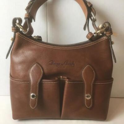 P387 New with Tag RARE Dooney & Bourke Florentine Vacchetta Small Lucy Chestnut  Shoulder Bag  Measures approximately 112â€ x 10â€...