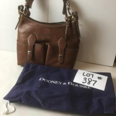 P387 New with Tag RARE Dooney & Bourke Florentine Vacchetta Small Lucy Chestnut  Shoulder Bag  Measures approximately 112â€ x 10â€...
