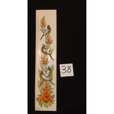 Persian miniature on bone painting 9"x2" Retail $864.36