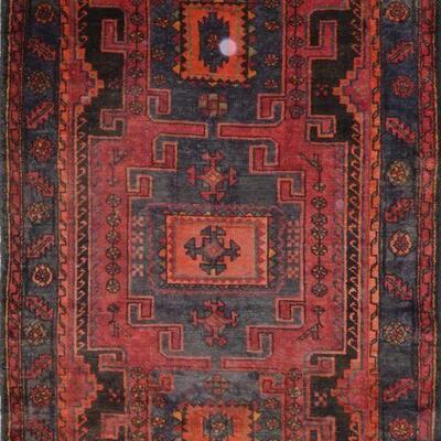 Persian hamedan Vintage Rug 6'7"x4'4" Retail $3007.5