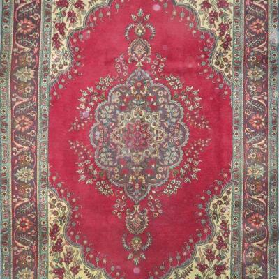 Persian mashhad Vintage Rug 9'4"x6'0" Retail $5808