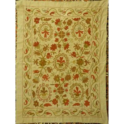 Handmade Afghanistan Cotton Decoration 71"x53" Retail $1800